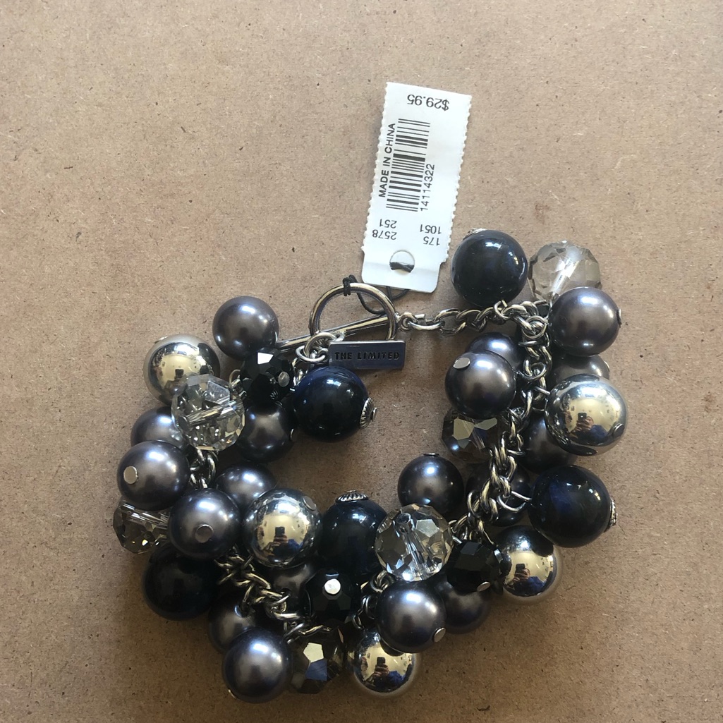 Pearl Bracelet Blue Silver And Black Pearl Bracelet From The Limited 20$